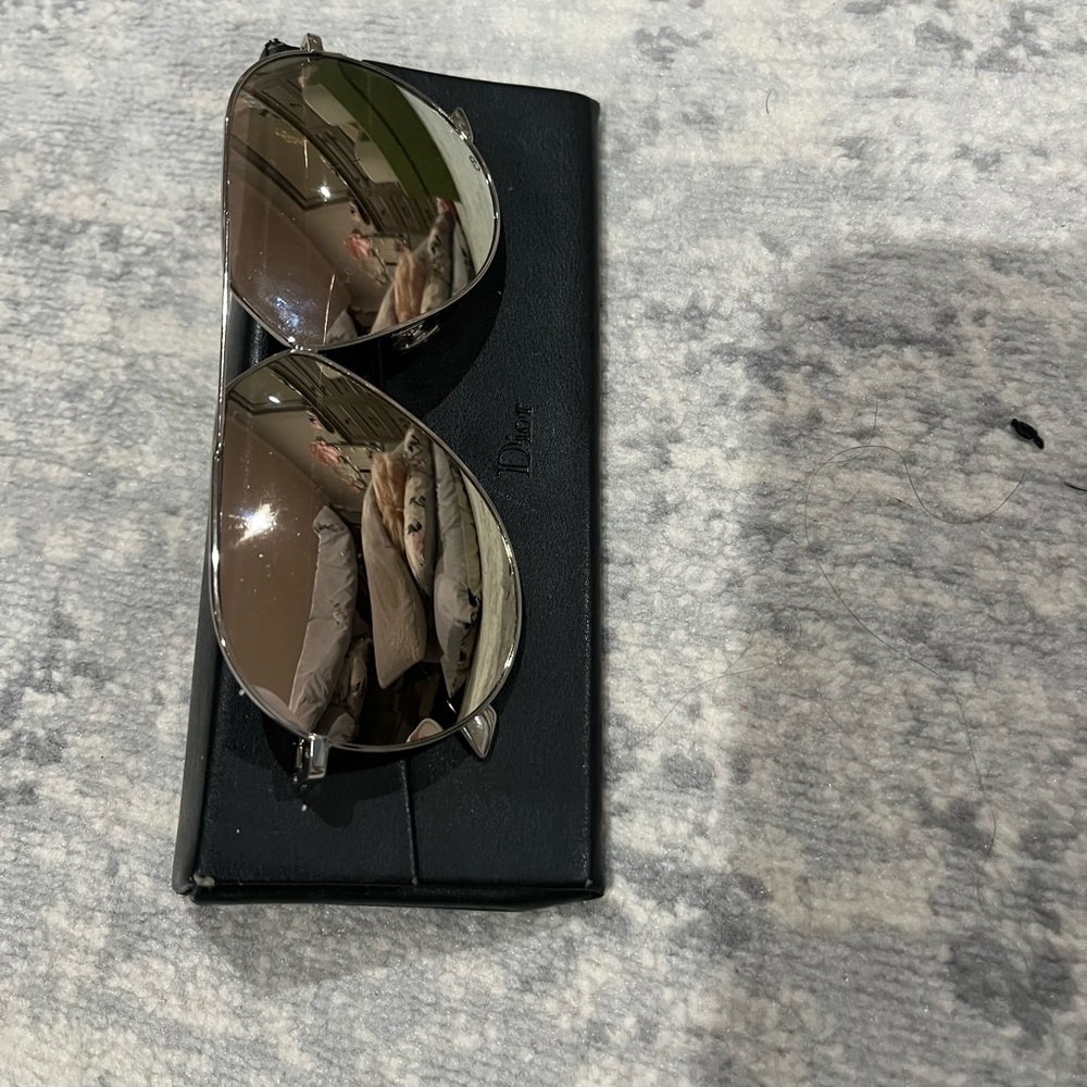 Dior aviator sunglasses silver